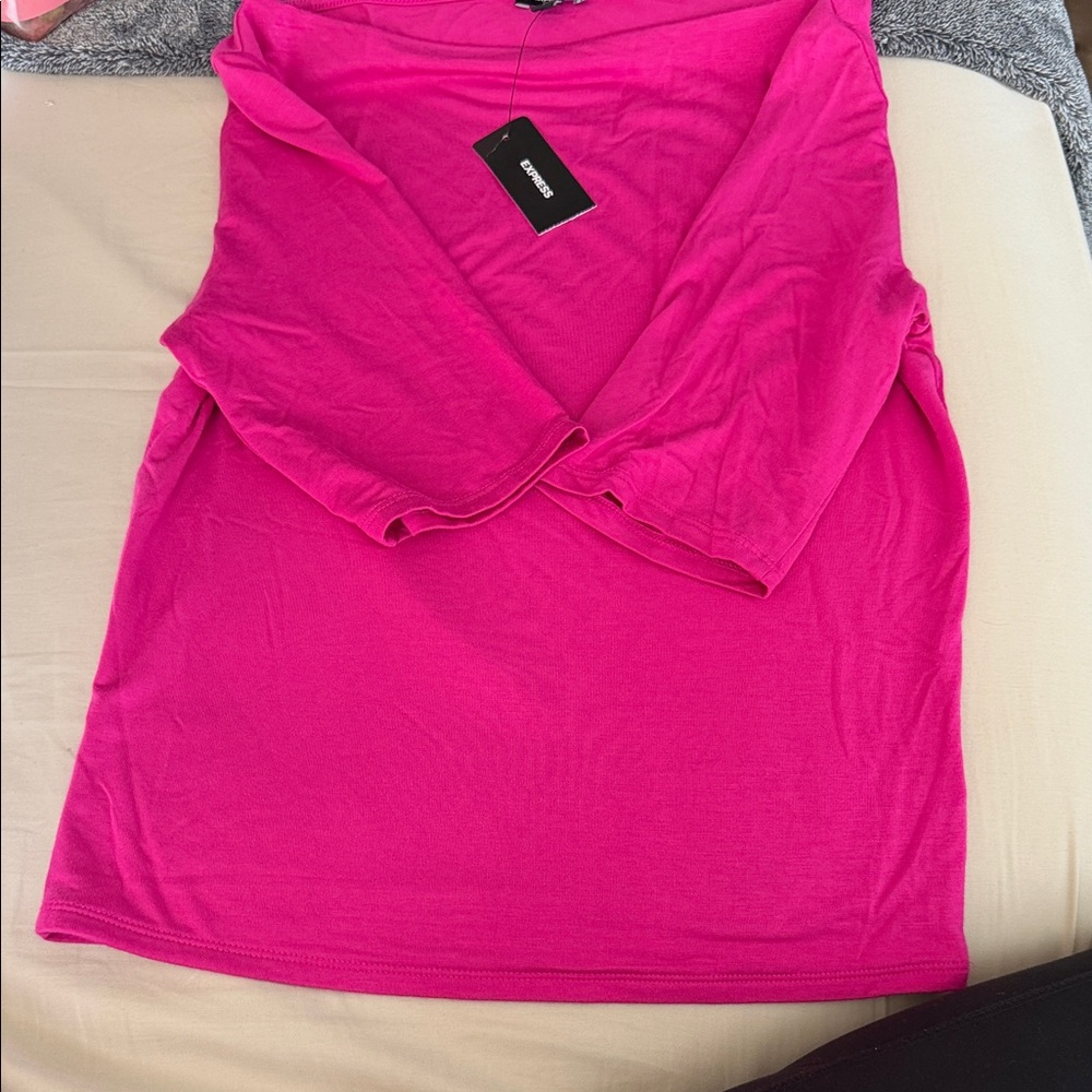 Express Fuchsia Long Sleeve Top
